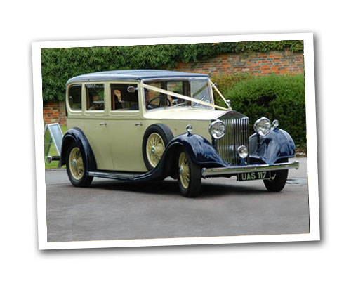 1935 vintage rolls royce wedding car